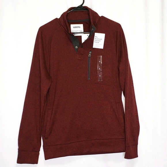 Sonoma Other - Sonoma Men’s Sweater Fleece Red Supersoft